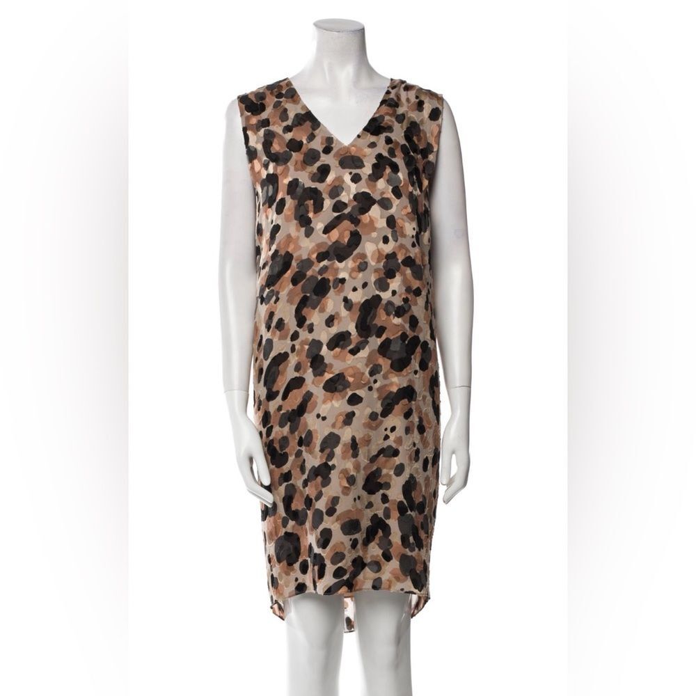 Vintage Moschino Silk Leopard Print Dress | Italian Designer Classic